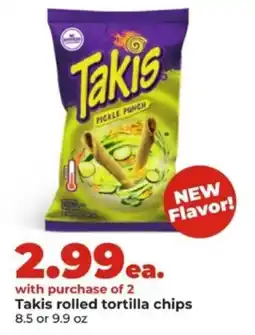 Hy-Vee Takis rolled tortilla chips offer
