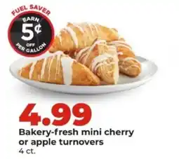 Hy-Vee Bakery-fresh mini cherry or apple turnovers offer