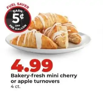 Hy-Vee Bakery-fresh mini cherry or apple turnovers offer
