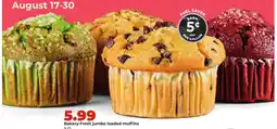 Hy-Vee Bakery-fresh jumbo loaded muffins offer