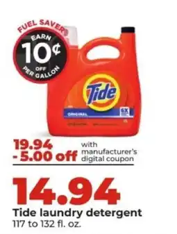 Hy-Vee Tide laundry detergent offer