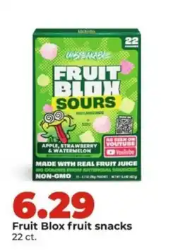 Hy-Vee Fruit Blox fruit snacks offer