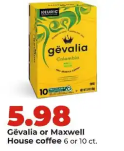 Hy-Vee Gévalia or Maxwell House coffee offer