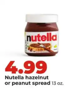 Hy-Vee Nutella hazelnut or peanut spread offer