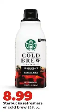 Hy-Vee Starbucks refreshers or cold brew offer