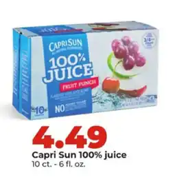 Hy-Vee Capri Sun 100% juice offer