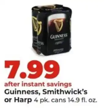 Guinness, Smithwick's or Harp
