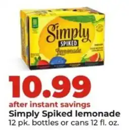 Hy-Vee Simply Spiked lemonade offer