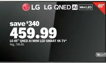 LG 65” QNED AI Mini LED Smart 4K TV