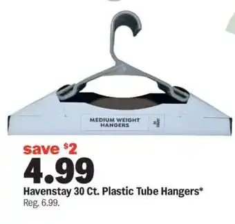 Havenstay 30 Ct. Plastic Tube Hangers