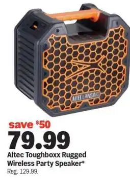 Meijer Altec Toughboxx Rugged Wireless Party Speaker offer