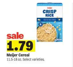 Meijer Meijer Cereal offer