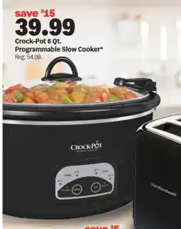 Meijer Crock-Pot 6 Qt. Programmable Slow Cooker offer