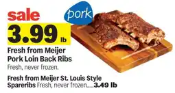 Meijer Fresh from Meijer Pork Loin Back Ribs offer