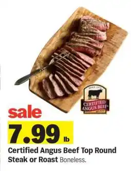 Meijer Certified Angus Beef Top Round Steak or Roast offer