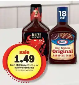Meijer Kraft BBQ Sauce or Bullseye BBQ Sauce offer