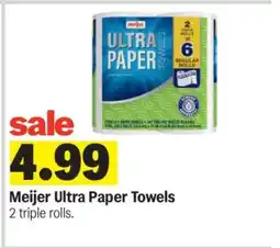 Meijer Meijer Ultra Paper Towels offer
