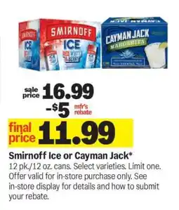 Meijer Smirnoff Ice or Cayman Jack offer