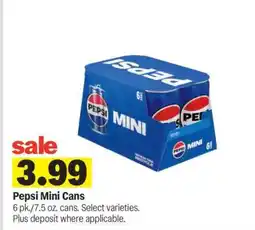 Meijer Pepsi Mini Cans offer