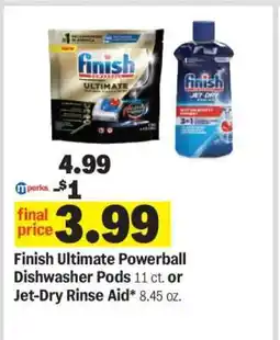 Meijer Finish Ultimate Powerball Dishwasher Pods or Jet-Dry Rinse Aid offer