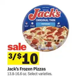 Meijer Jack's Frozen Pizzas offer