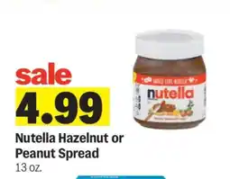 Meijer Nutella Hazelnut or Peanut Spread offer