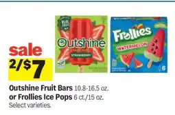 Meijer Outshine Fruit Bars or Frollies Ice Pops offer