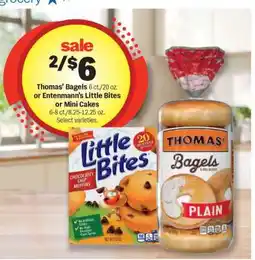 Meijer Thomas’ Bagels or Entenmann’s Little Bites or Mini Cakes offer
