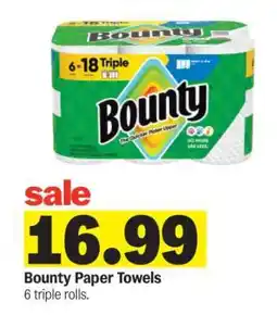 Meijer Bounty Paper Towels offer