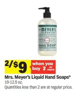 Meijer Mrs. Meyer's Liquid Hand Soaps offer