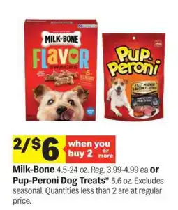 Meijer Milk-Bone or Pup-Peroni Dog Treats offer