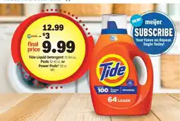 Meijer Tide Liquid Detergent offer