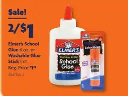Family Dollar Elmer's School Glue or Washable Glue Stick offer