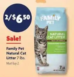 Family Dollar Family Pet Natural Cat Litter 7 lbs offer