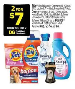 Dollar General Tide, Downy, Bounce offer