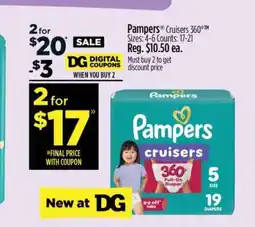 Dollar General Pampers Cruisers 360° offer