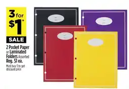 Dollar General 2 Pocket Paper or Laminated Folders offer