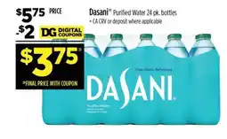 Dollar General Dasani Purified Water 24 pk. bottles offer