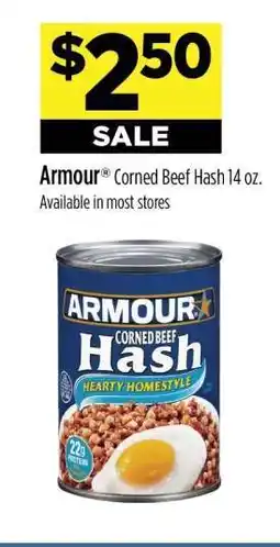 Dollar General Armour Corned Beef Hash 14 oz offer