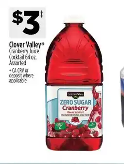 Dollar General Clover Valley Cranberry Juice Cocktail 64 oz offer