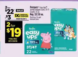 Dollar General Pampers Easy Ups offer