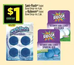 Dollar General Sani-Flush or Kaboom Toilet Bowl Drop-ins offer