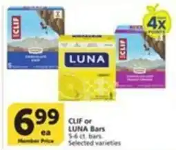 Pavilions Clif or Luna Bars offer