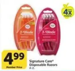 Pavilions Signature Care Disposable Razors offer