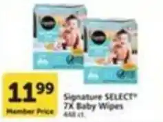 Pavilions Signature SELECT 7X Baby Wipes offer