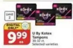 Pavilions U By Kotex Tampons offer