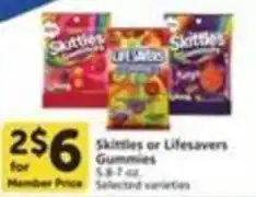 Pavilions Skittles or Lifesavers Gummies offer
