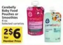 Cerebelly baby food pouches or smoothies