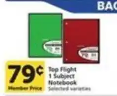 Pavilions Top Flight 1 Subject Notebook offer