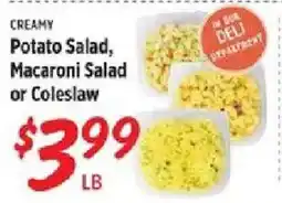 Rouses Creamy Potato Salad, Macaroni Salad or Coleslaw offer